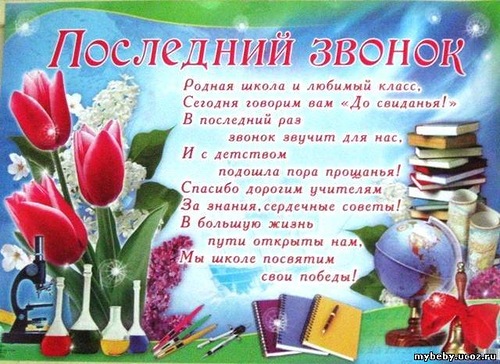 Последний звонок поздравление от учителей